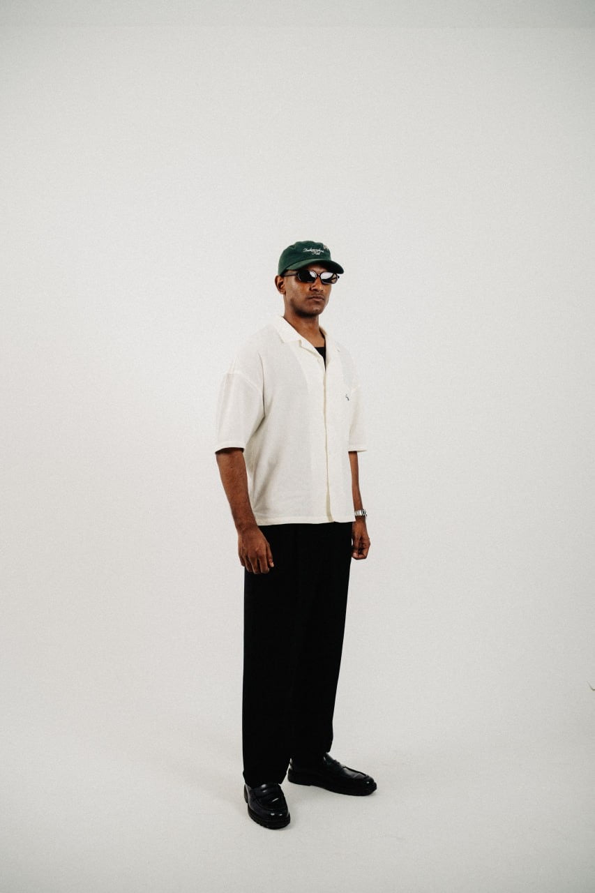 OPEN COLLAR SHIRT | OFF WHITE