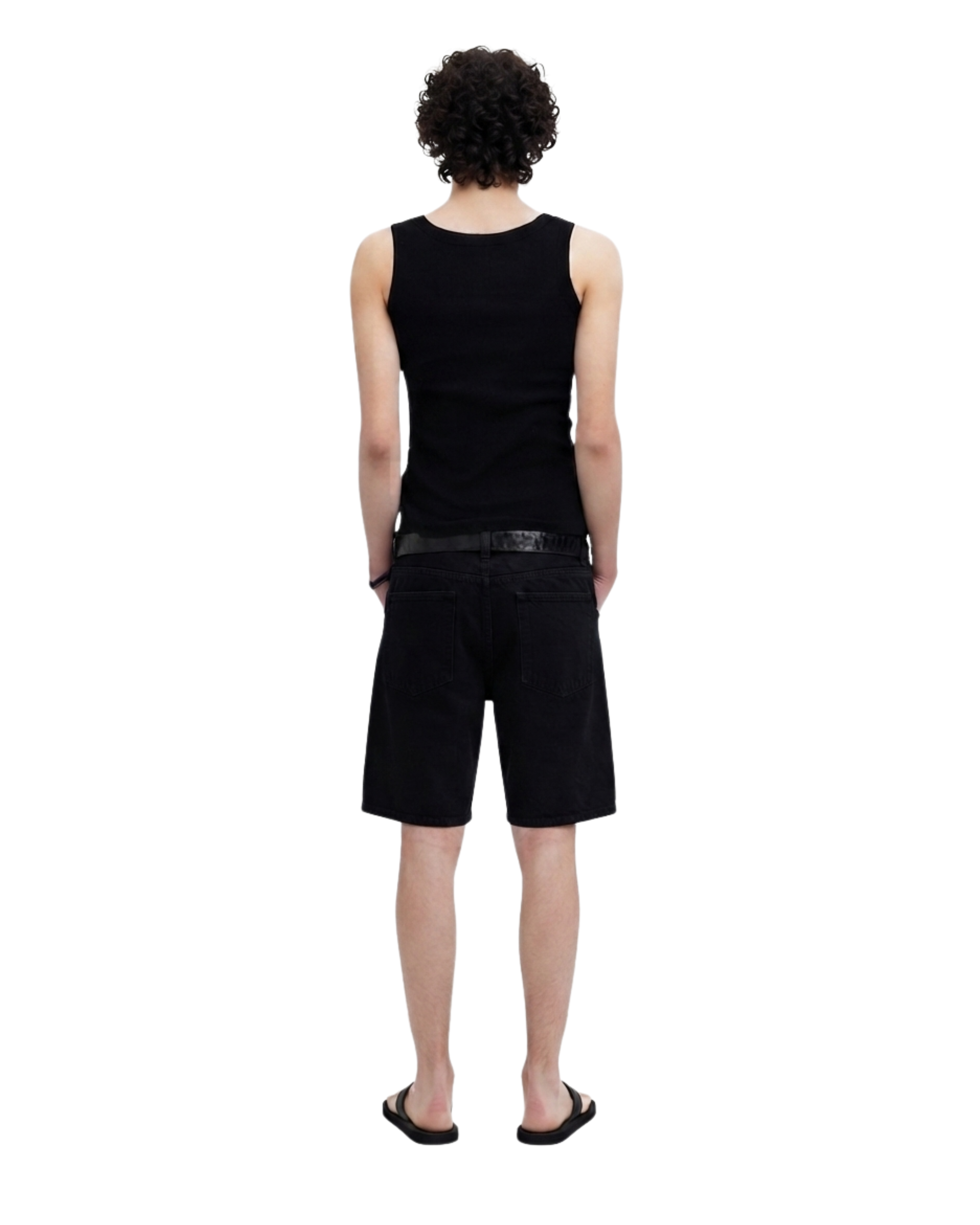 DOUBLE KNEE SHORT PANTS | BLACK