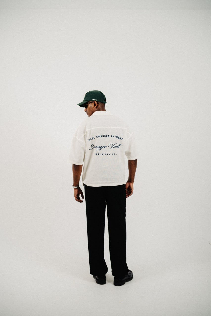 OPEN COLLAR SHIRT | OFF WHITE