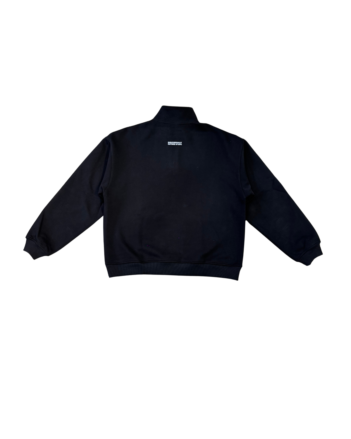 SWGGRVLT OUTSIDE STUDIO | QUARTER ZIPPER | NOIR BLACK