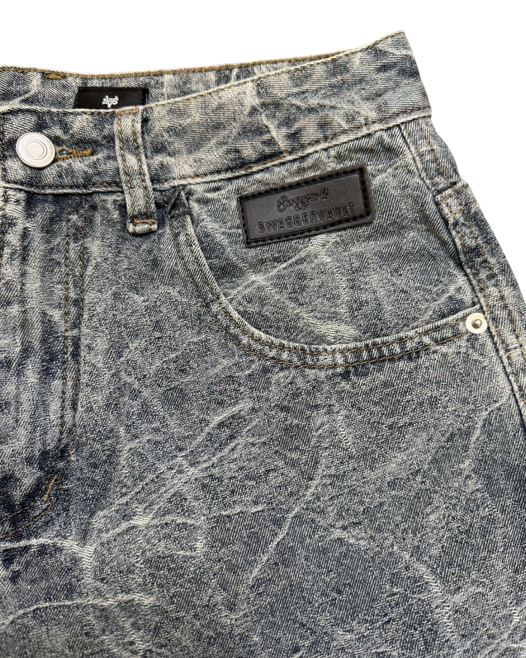 THUNDER PANTS - VEIN WASH DENIM