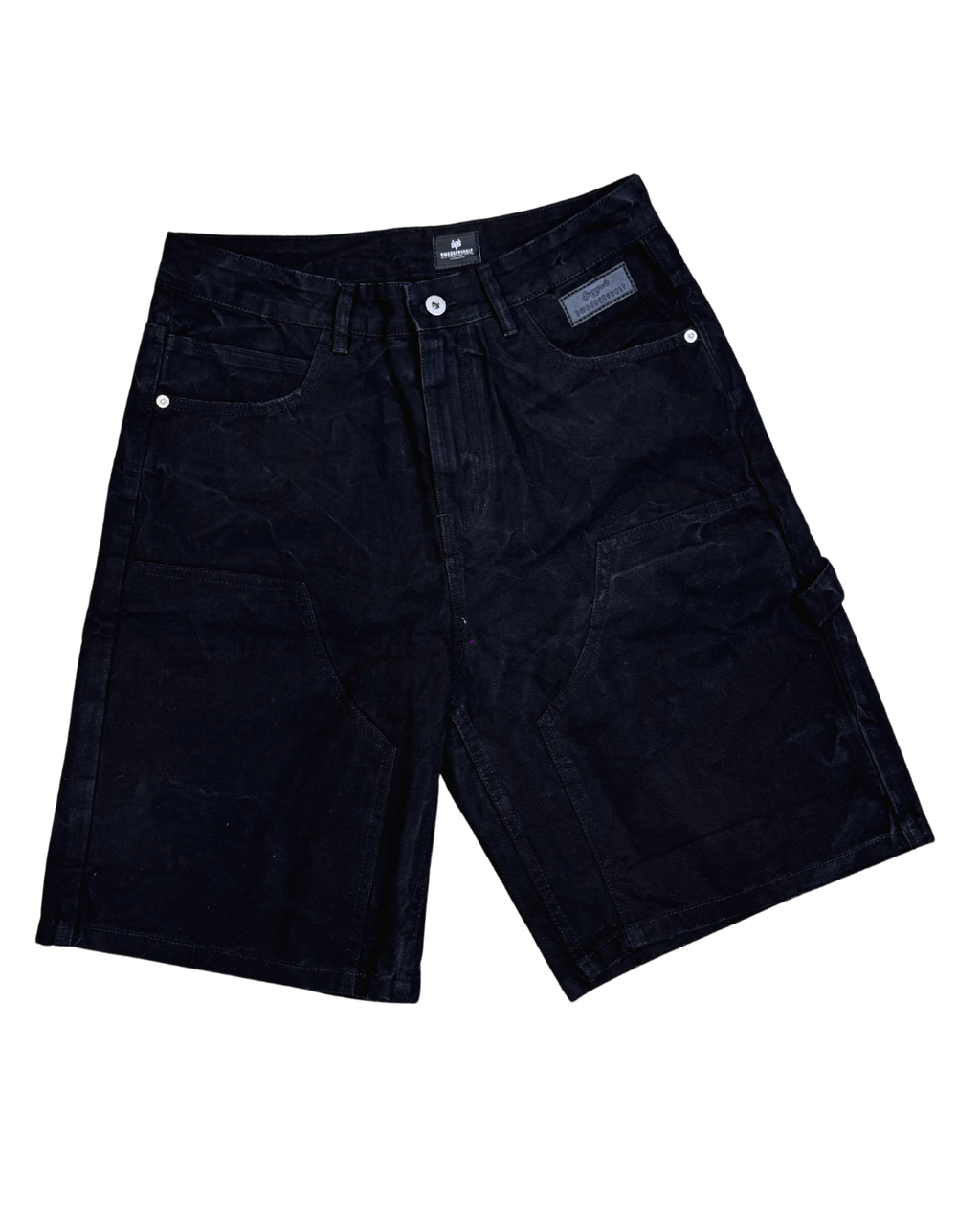 DOUBLE KNEE SHORT PANTS | BLACK