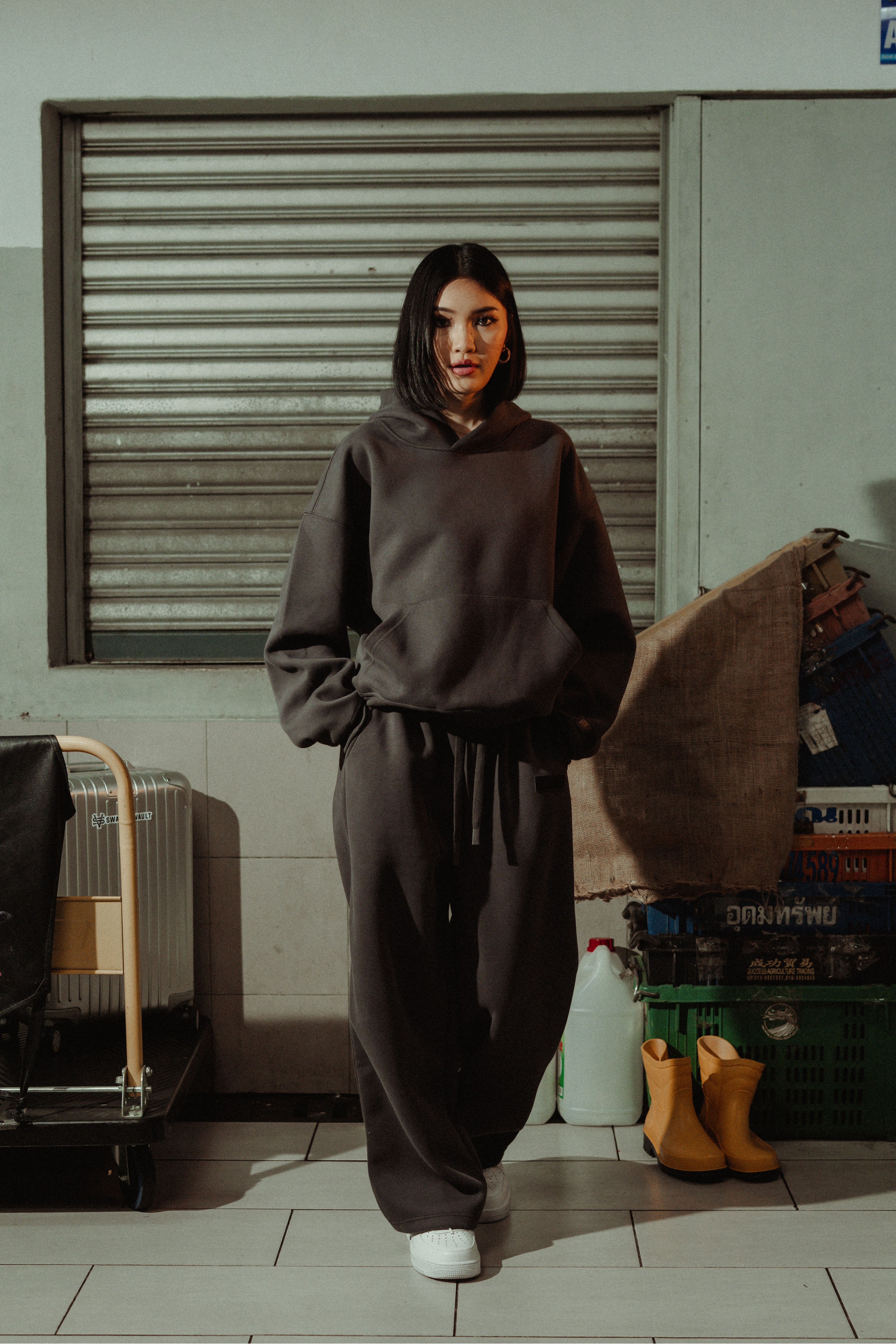 SWGGRVLT BASIC HOODIE | OAT GREY