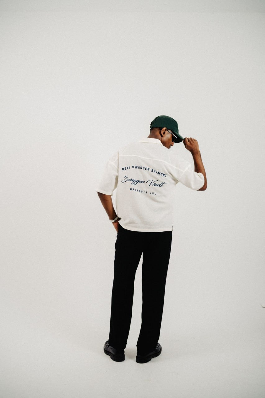 OPEN COLLAR SHIRT | OFF WHITE