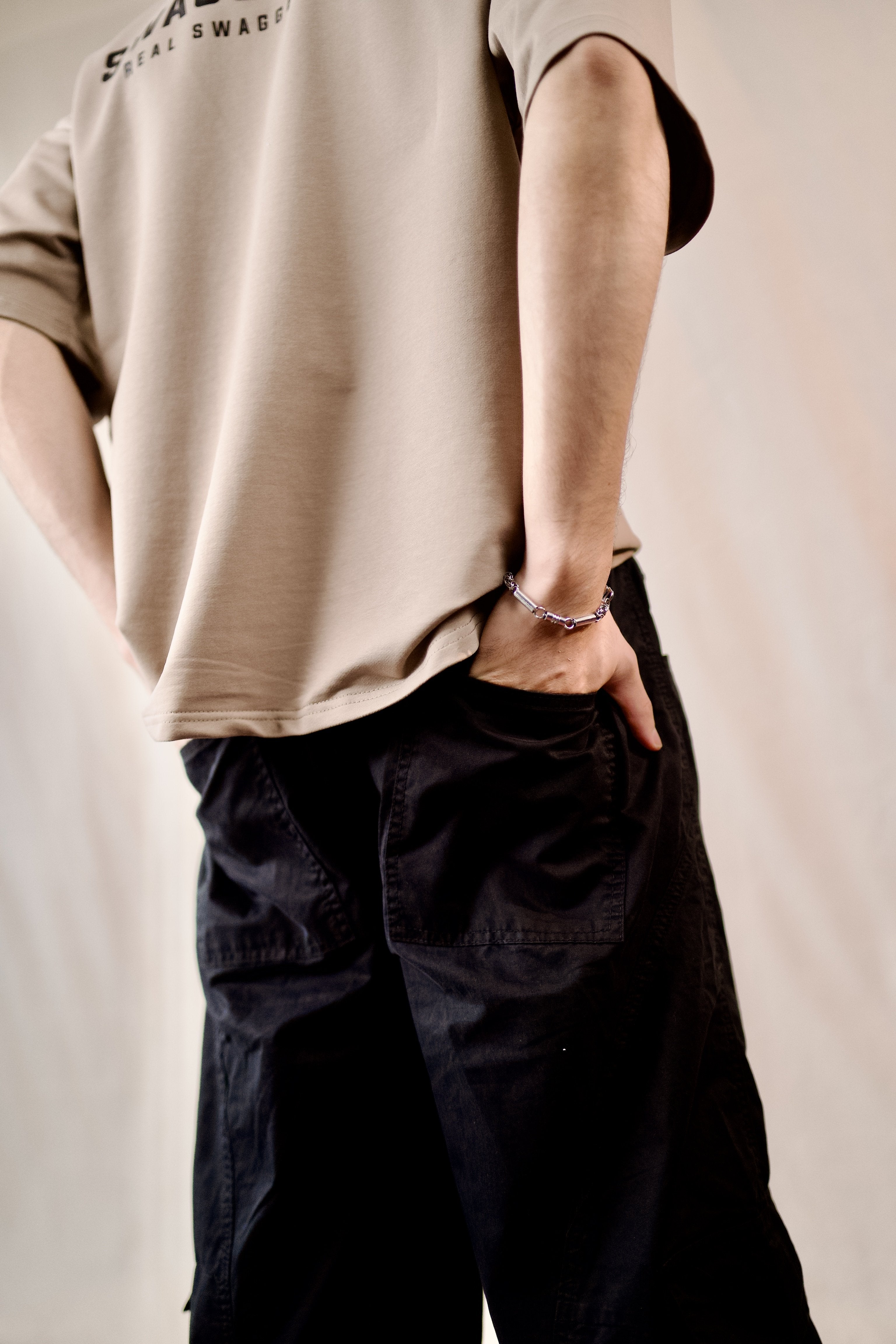 WIDE LEG CARGO PANTS | BLACK