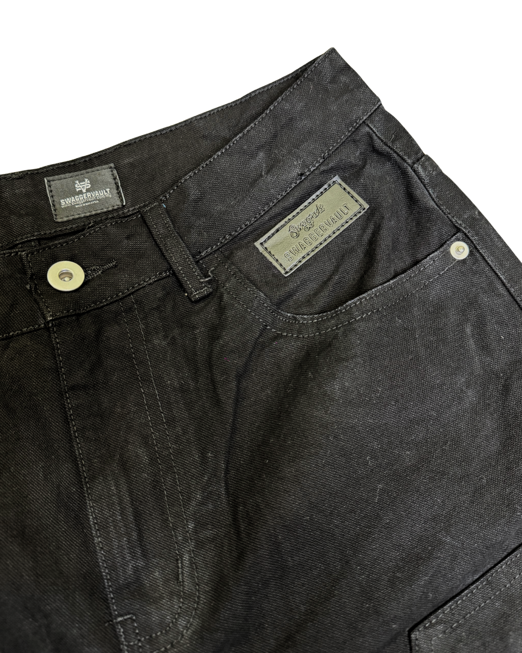 DOUBLE KNEE SHORT PANTS | BLACK