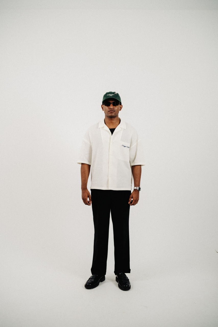 OPEN COLLAR SHIRT | OFF WHITE