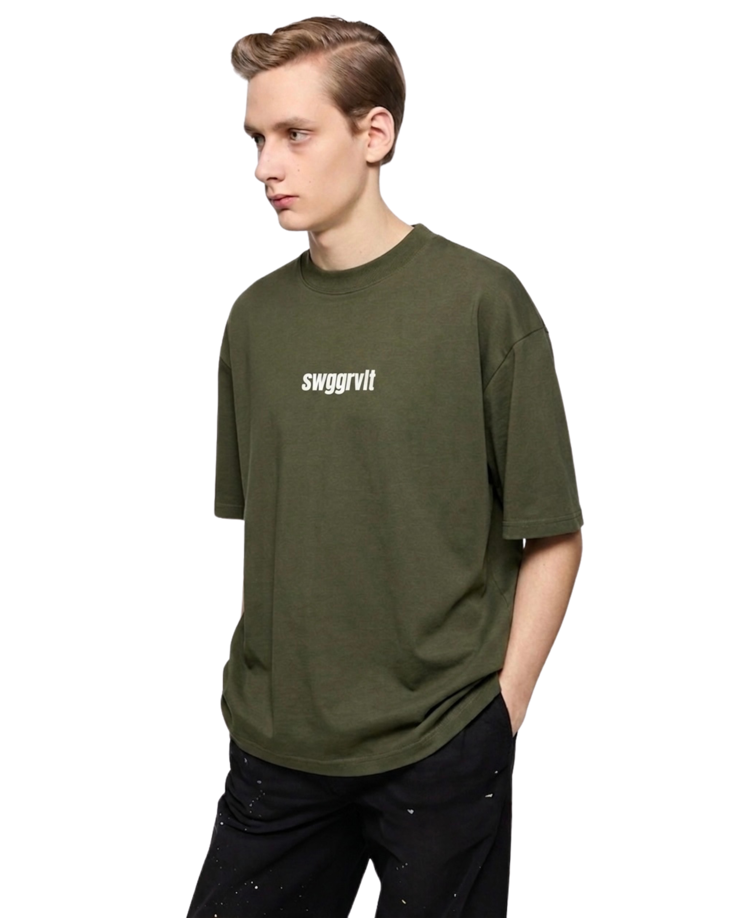 SWGGRVLT CLOUD TEE | ARMY GREEN