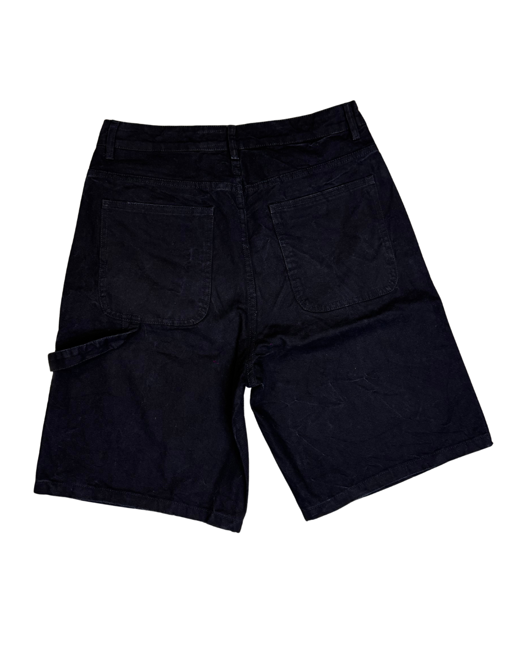 DOUBLE KNEE SHORT PANTS | BLACK