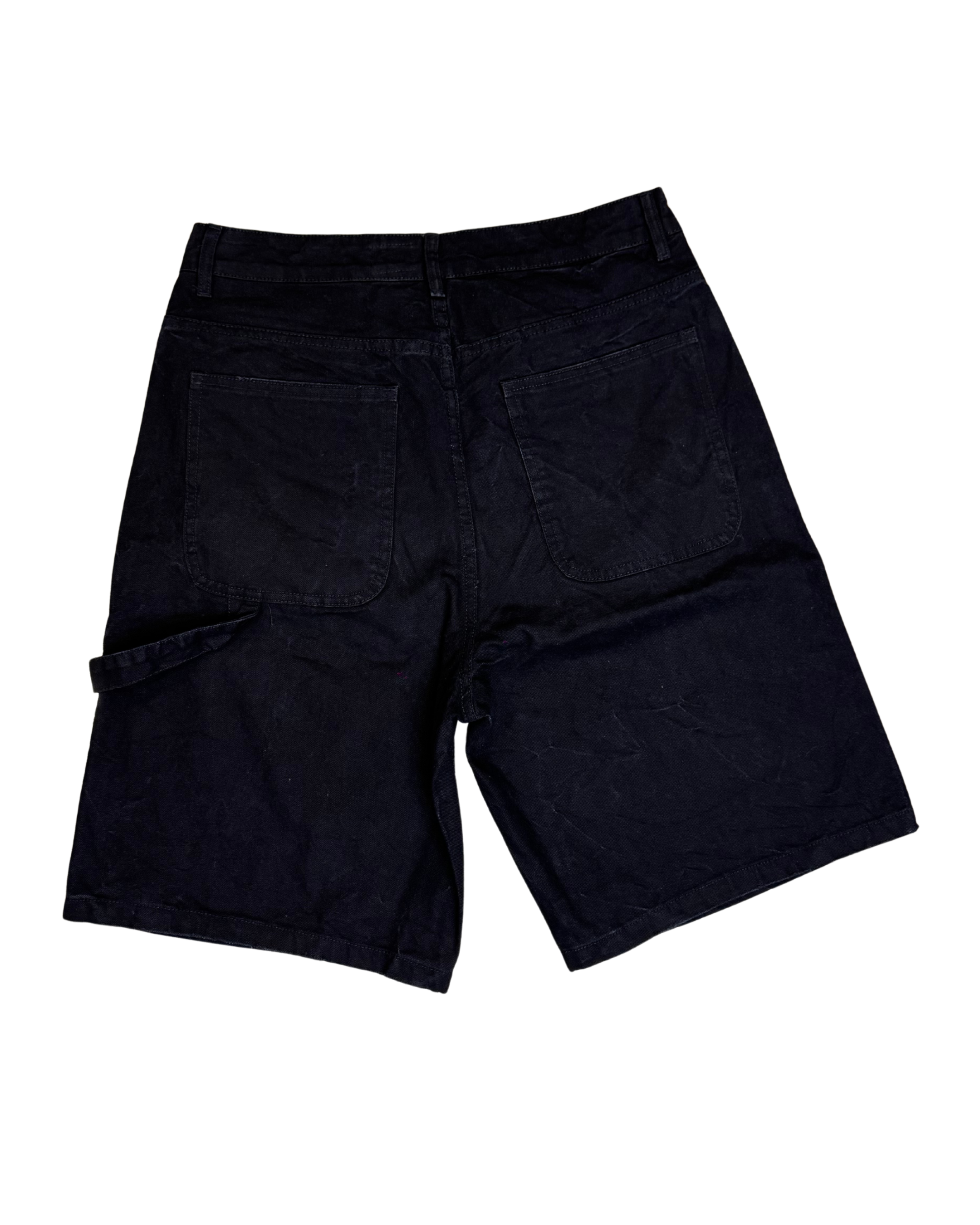 DOUBLE KNEE SHORT PANTS | BLACK