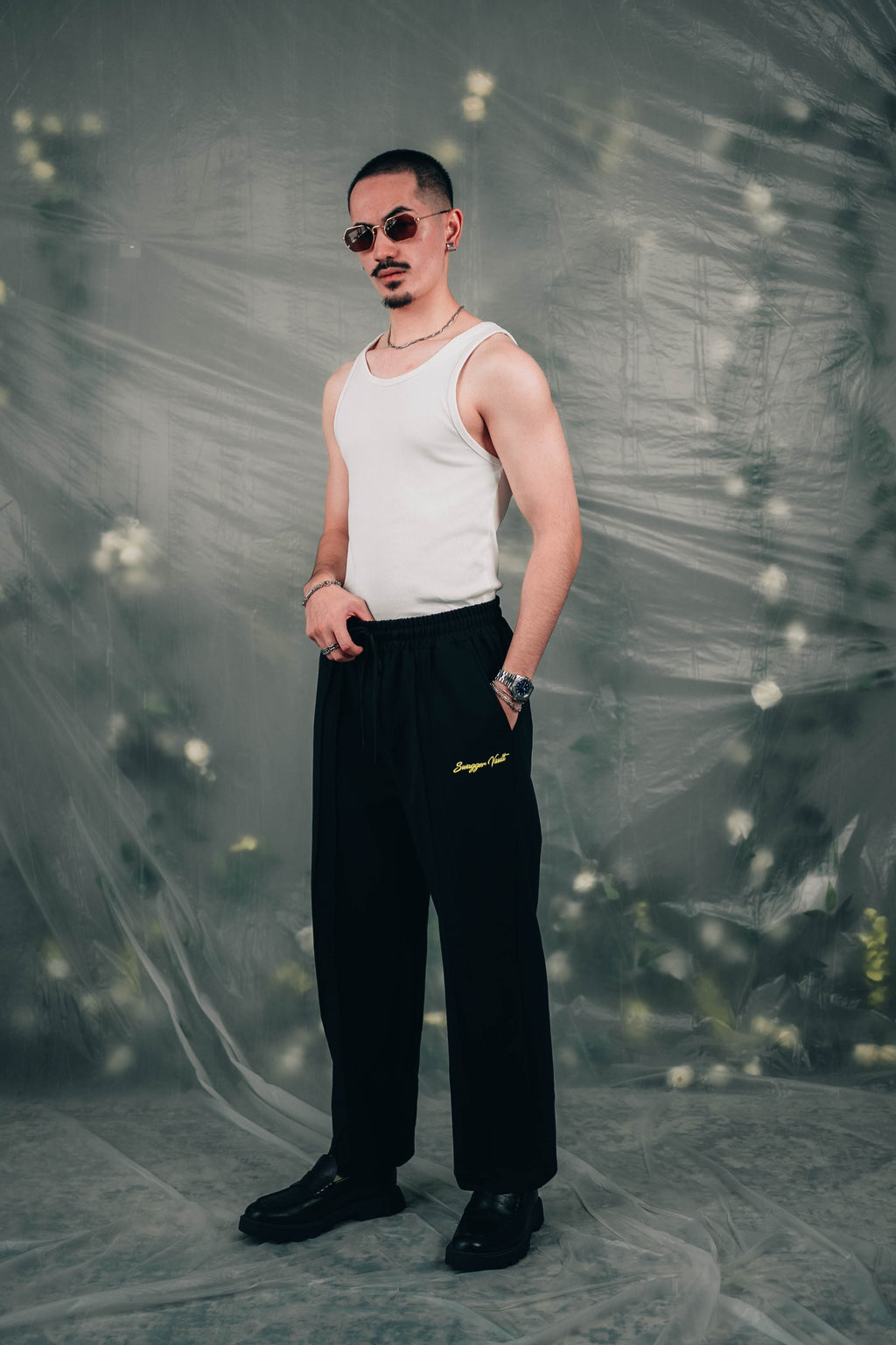 CREWEL PANT | BLACK