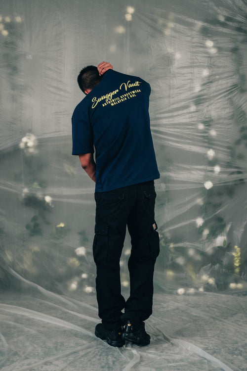 CREWEL TEE | DARK BLUE