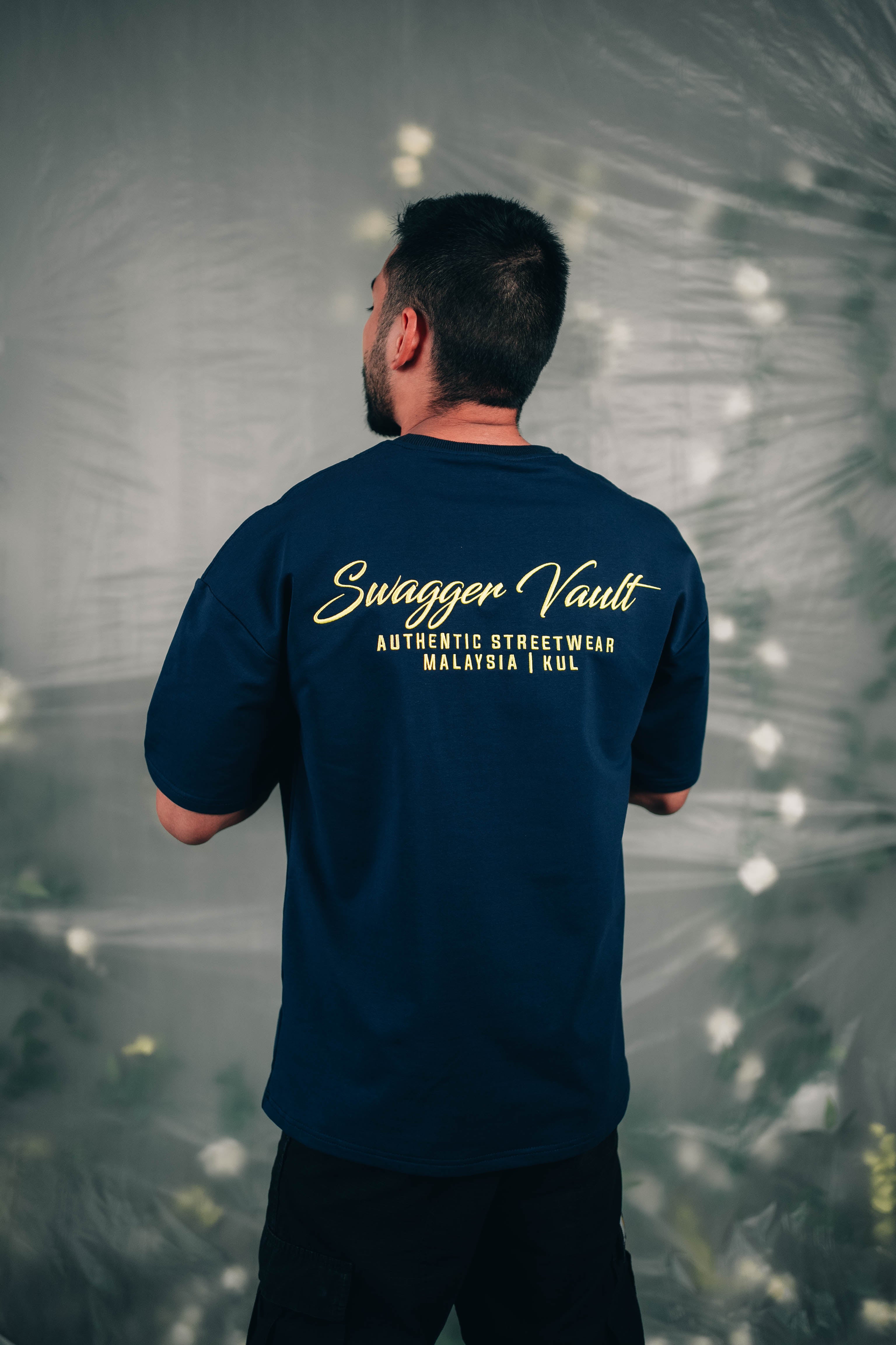CREWEL TEE | DARK BLUE