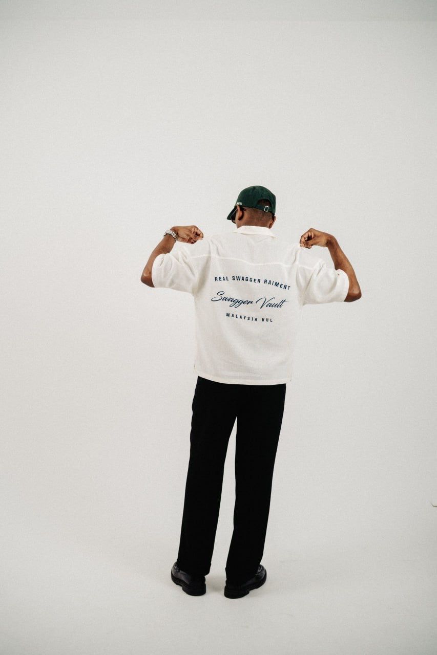 OPEN COLLAR SHIRT | OFF WHITE