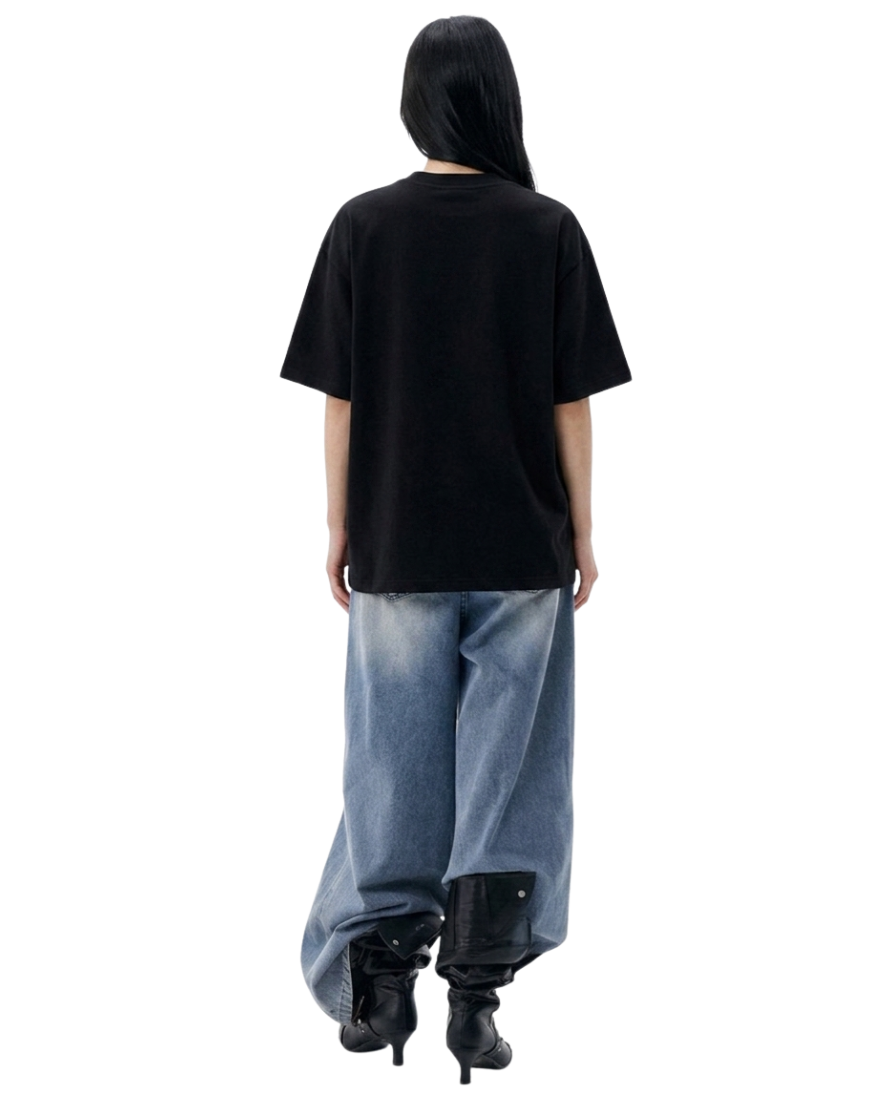 SWGGRVLT CRACKED LOGO TEE | BLACK